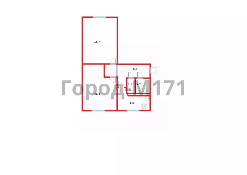 2-к кв. Санкт-Петербург ул. Бабушкина, 90 (44.7 м) - Фото 2