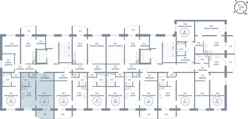 1-к кв. Ханты-Мансийский АО, Нефтеюганск 5-й мкр, 50 (48.3 м) - Фото 2