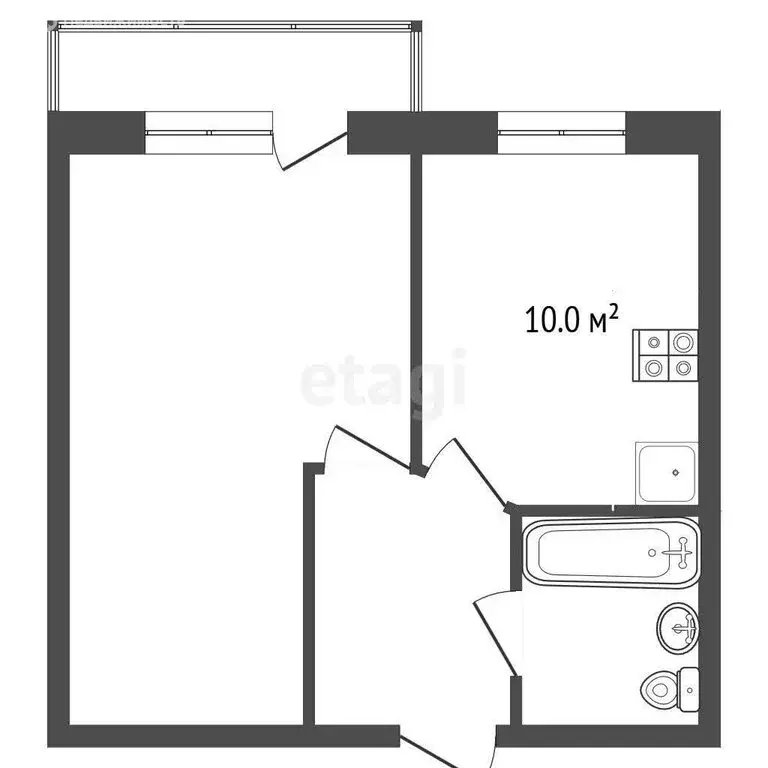 1-комнатная квартира: деревня Шипицына, Советская улица, 18 (32.2 м) - Фото 1