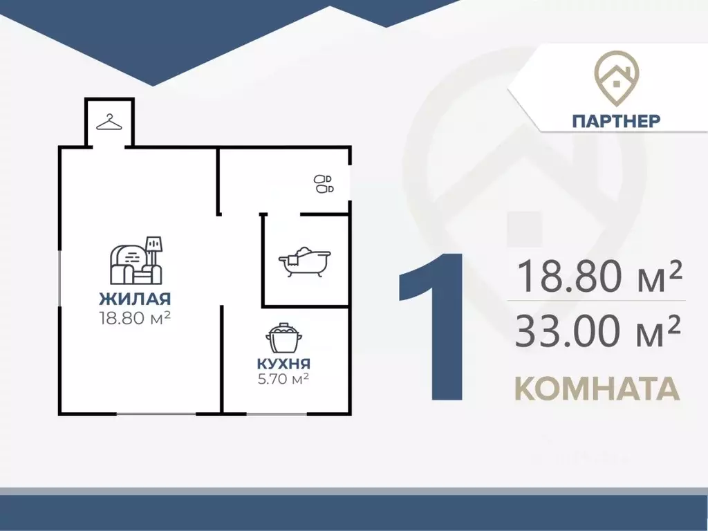 1-к кв. Волгоградская область, Волгоград Депутатская ул., 5 (33.0 м) - Фото 1