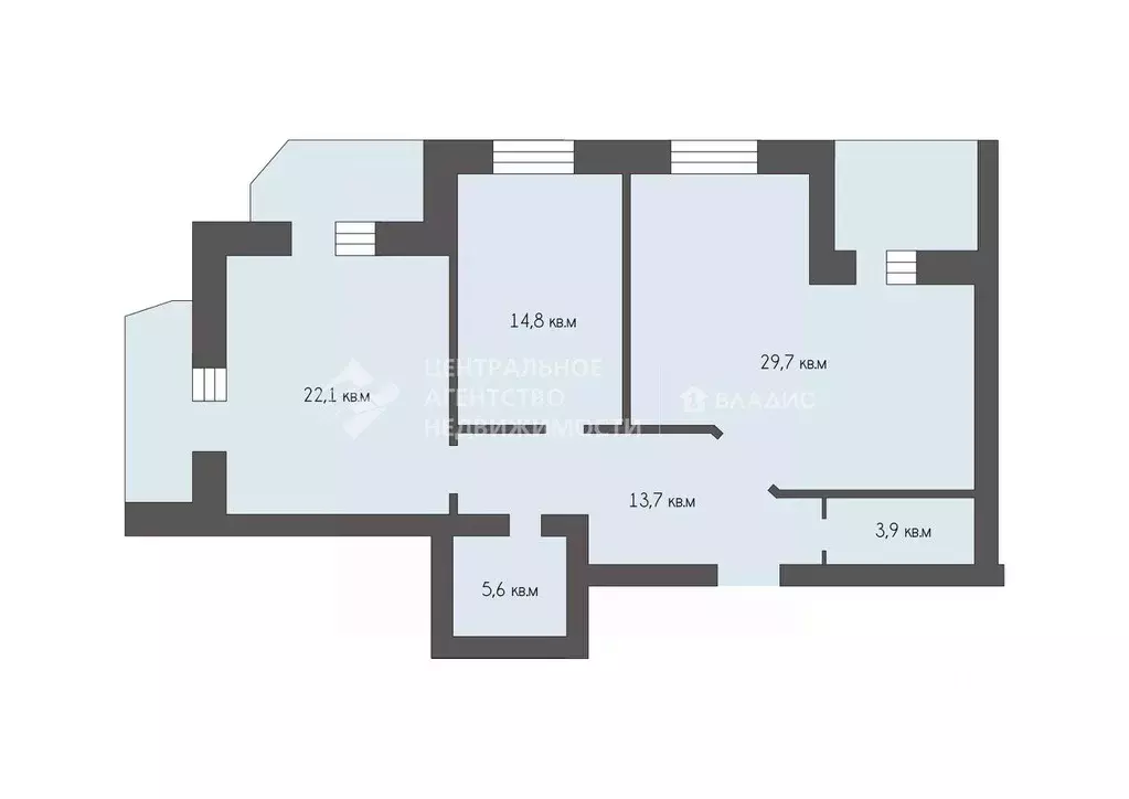 2-к кв. Рязанская область, Рязань Касимовское ш., 32к5 (89.8 м) - Фото 1
