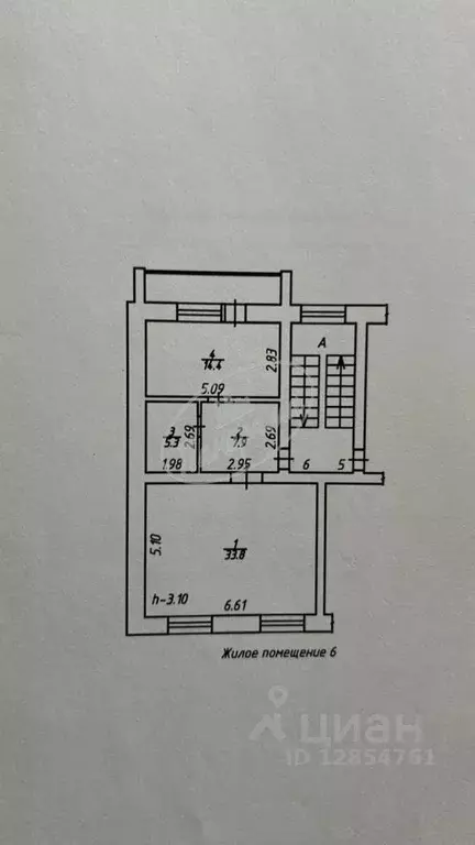 4-к кв. Калужская область, Калуга пер. 1-й Больничный, 17 (127.9 м) - Фото 2