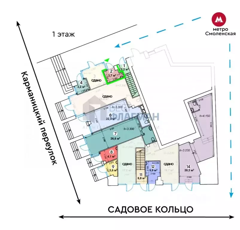 Помещение свободного назначения в Москва Карманицкий пер., 9 (4 м) - Фото 2