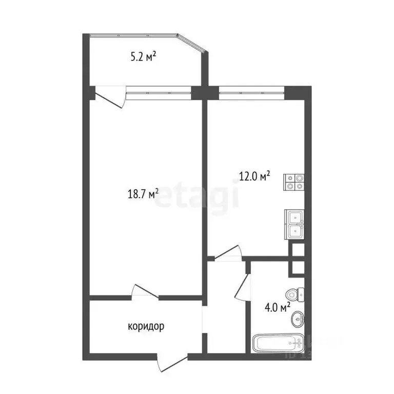 1-к кв. Ханты-Мансийский АО, Сургут ул. Семена Билецкого, 2 (43.4 м) - Фото 1