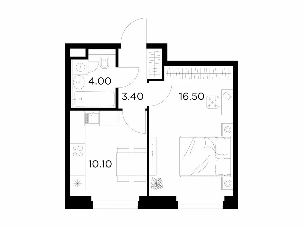 1-комнатная квартира: Мытищи, жилой комплекс Белый Grad, 12.2 (34 м) - Фото 0