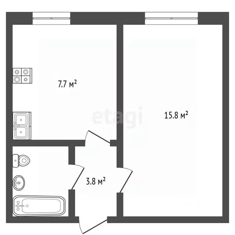 1-к кв. Ямало-Ненецкий АО, Новый Уренгой ул. Геологоразведчиков, 2Бк1 ... - Фото 2