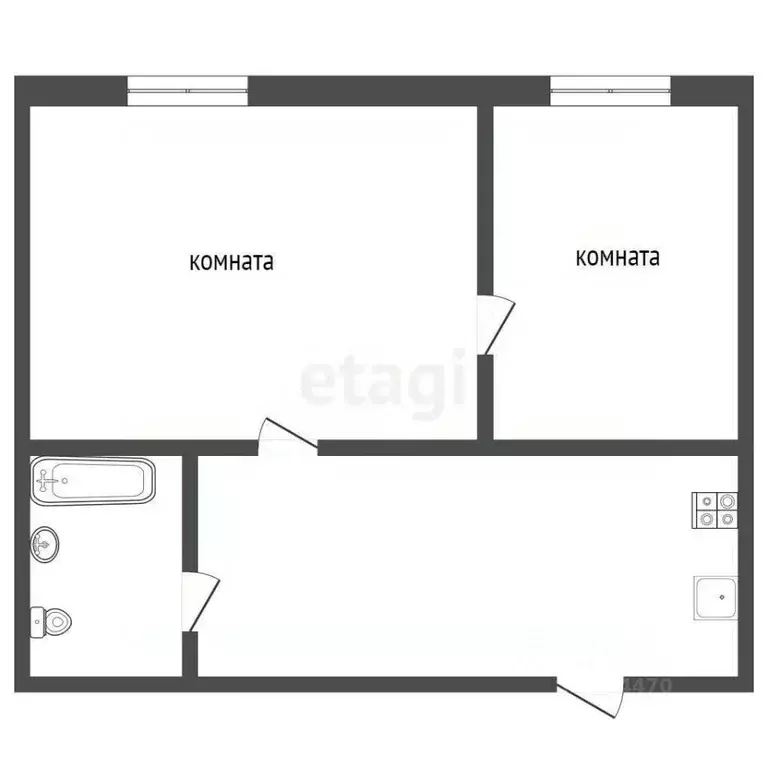 2-к кв. Московская область, Воскресенск Центральный мкр, ул. ... - Фото 2