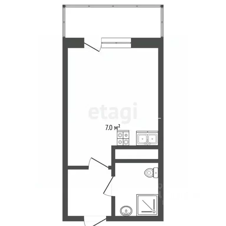 Студия Москва пос. Коммунарка, ул. Потаповская Роща, 24к2 (24.0 м) - Фото 2