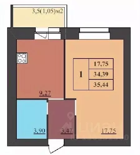 1-к кв. Ярославская область, Ярославль Северный жилрайон, 15-й мкр,  ... - Фото 1