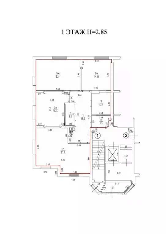 4-к кв. Калининградская область, Калининград ул. Ватутина, 17 (113.0 ... - Фото 1