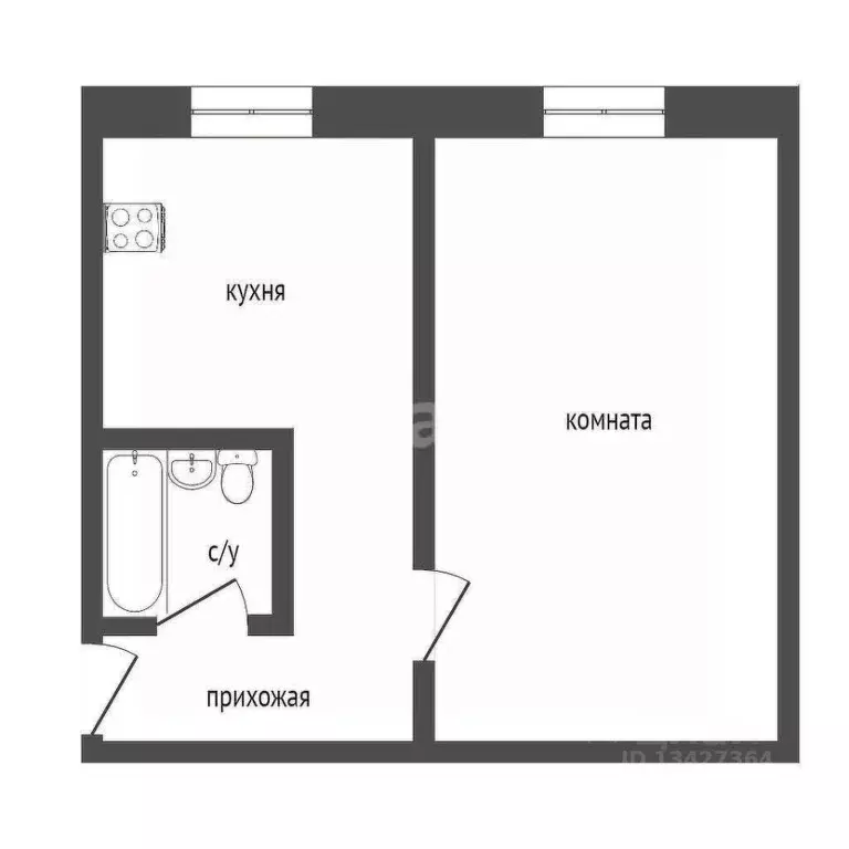 1-к кв. Курганская область, Курган Заозерный жилрайон, 8-й мкр, 5 ... - Фото 2