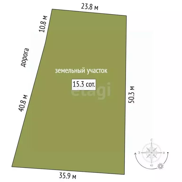 Участок в Тюменская область, с. Омутинское ул. Тюменская (15.32 сот.) - Фото 2