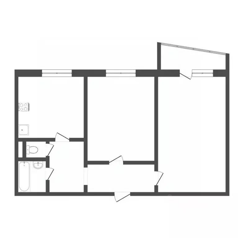 2-к кв. Тюменская область, Тюмень ул. Щербакова, 120 (50.1 м) - Фото 2
