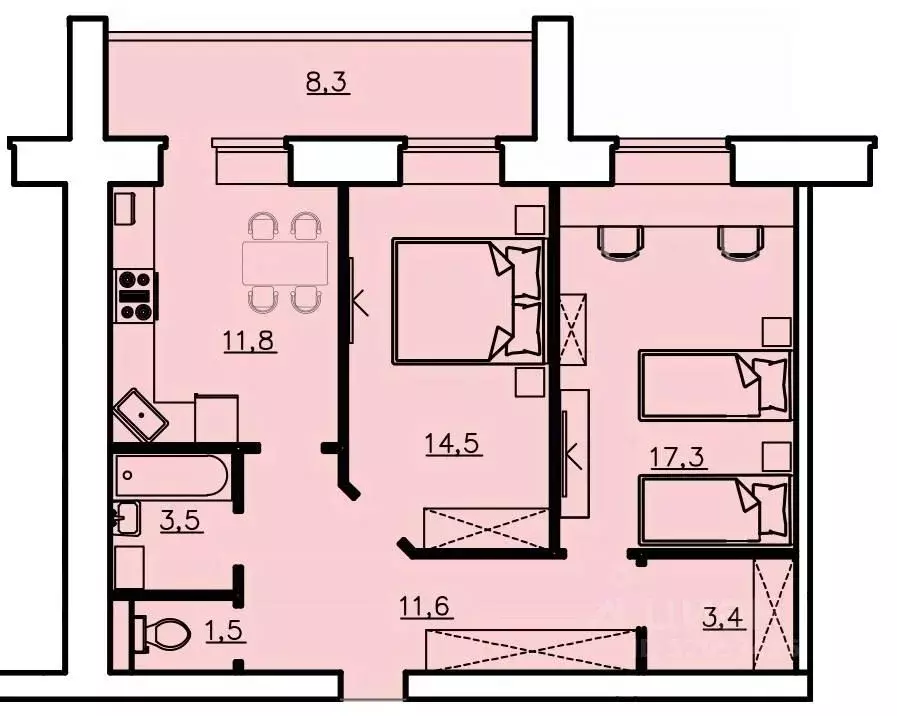 2-к кв. Владимирская область, Александров  (31.8 м) - Фото 0