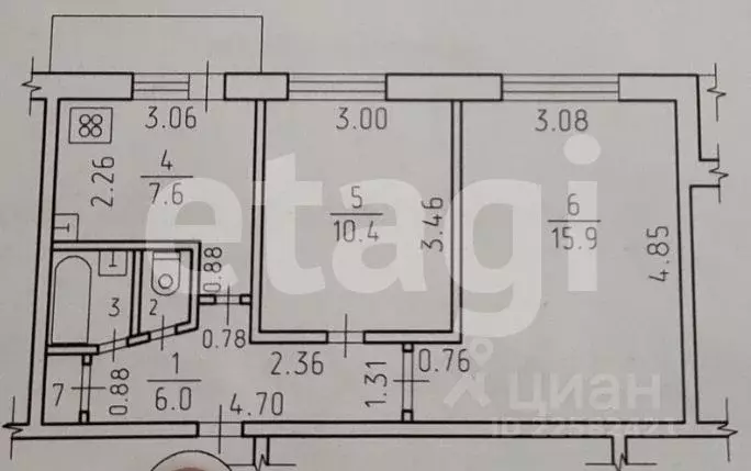 2-к кв. Удмуртия, Ижевск Удмуртская ул., 204 (43.4 м) - Фото 2
