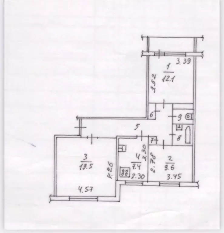 3-к кв. Татарстан, Нижнекамск просп. Вахитова, 4 (66.0 м) - Фото 2