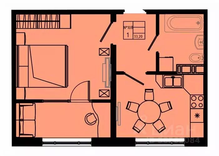 1-к кв. Ленинградская область, Коммунар г. Гатчинский муниципальный ... - Фото 1