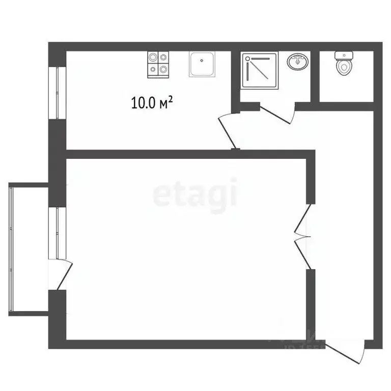 1-к кв. Самарская область, Самара Волжский просп., 39 (42.8 м) - Фото 2