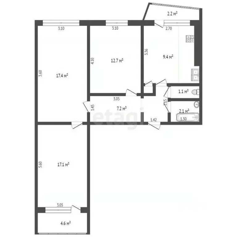Комната Самарская область, Самара Дачная ул., 33 (34.5 м) - Фото 1