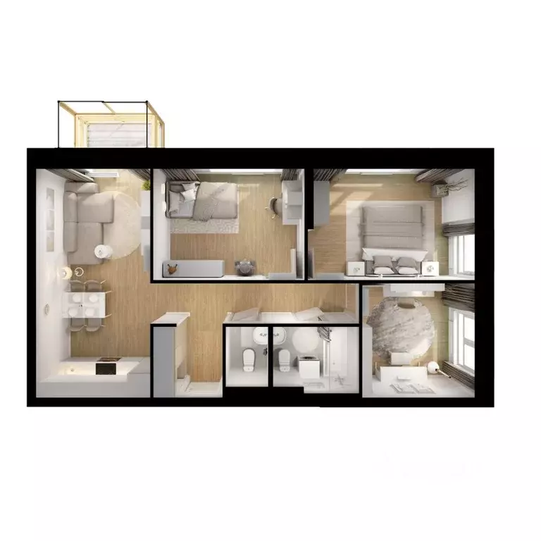 3-к кв. Нижегородская область, Нижний Новгород д. Утечино, Савин Парк ... - Фото 2