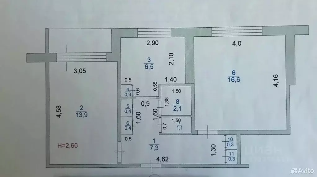 2-к кв. Мордовия, Рузаевка Школьный бул., 2В (49.0 м) - Фото 2