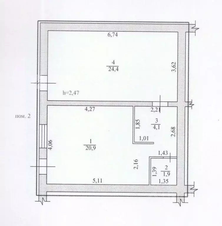 Торговая площадь в Чувашия, Шумерля ул. Щербакова, 61к1 (51 м) - Фото 2