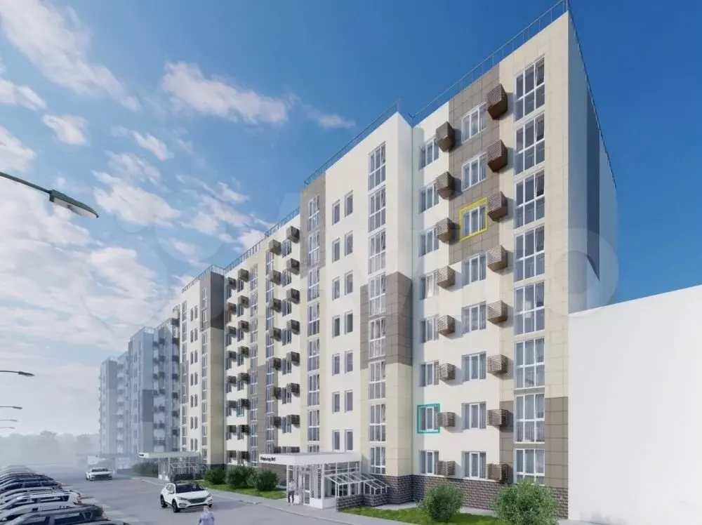 1-к. квартира, 39,4 м, 1/8 эт. - Фото 0