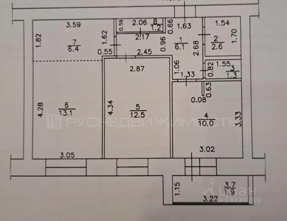 2-к кв. Кировская область, Киров ул. Краснополянская, 7 (53.0 м) - Фото 1