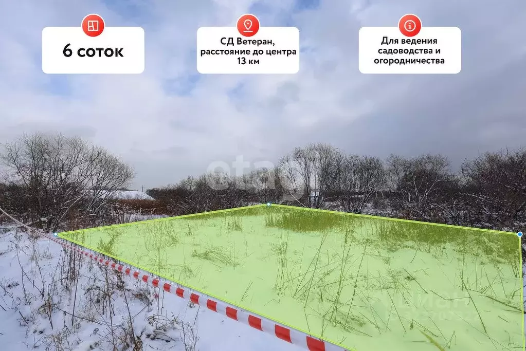 Участок в Хабаровский край, Хабаровский район, Ветеран садовое ... - Фото 0