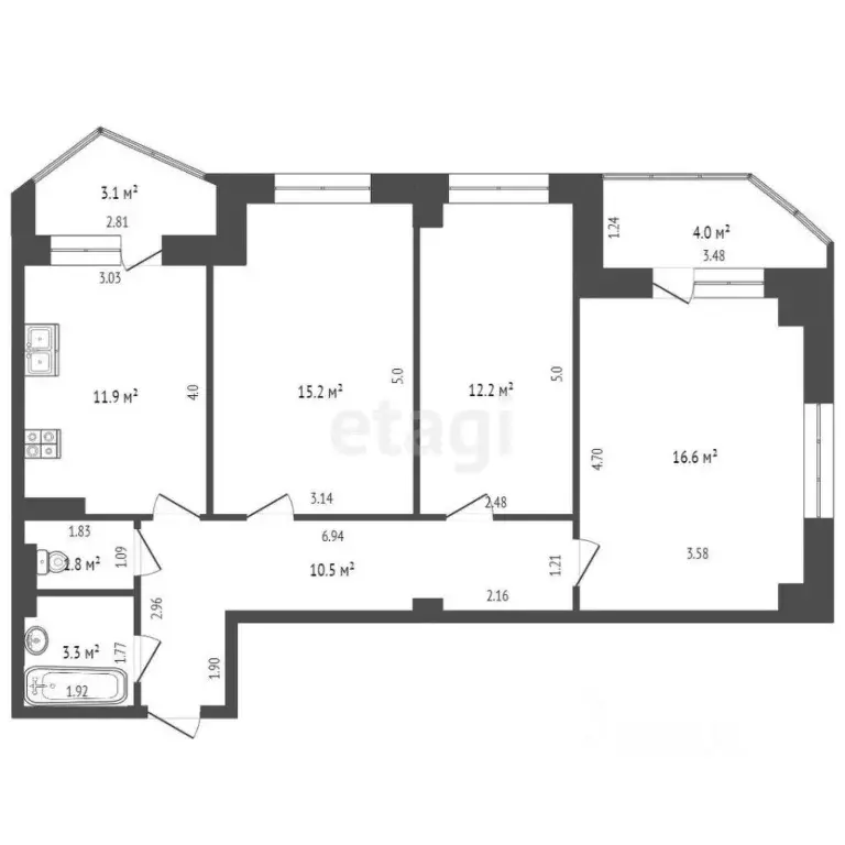 3-к кв. Ростовская область, Ростов-на-Дону Северный мкр, ул. Пацаева, ... - Фото 1