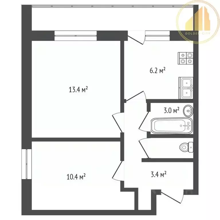 2-к кв. Москва Озерная ул., 29К1 (40.0 м) - Фото 1