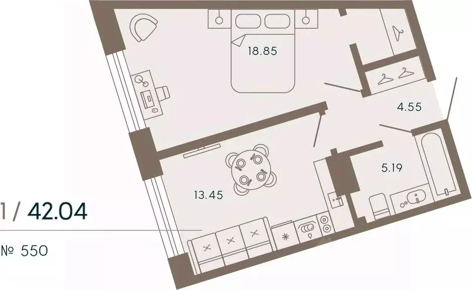 1-к кв. Санкт-Петербург Ремесленная ул., 17литЗ (42.04 м) - Фото 0