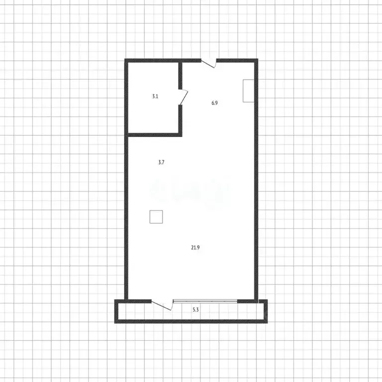 Студия Иркутская область, Иркутск ул. Маршала Конева, 16 (35.6 м) - Фото 2