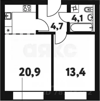 2-к кв. Москва Фестивальная ул., 15К1 (43.1 м) - Фото 1