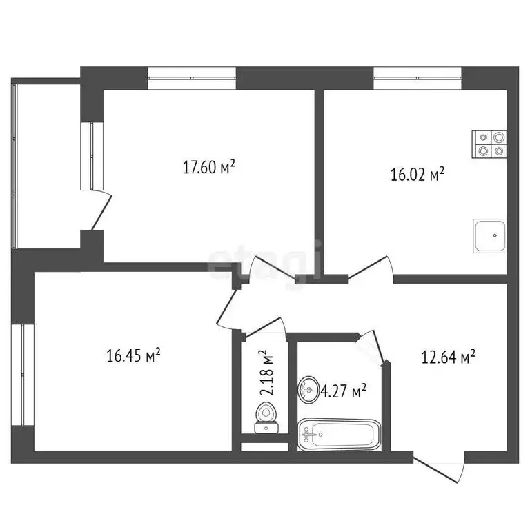 2-комнатная квартира: Ярославль, улица Менделеева, 10 (73.5 м) - Фото 1