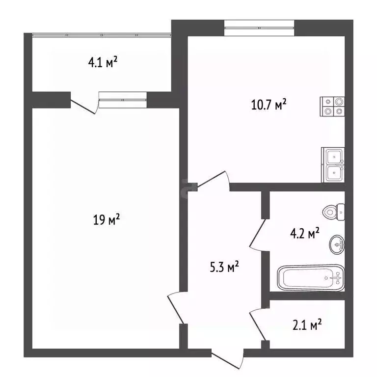 1-к кв. Орловская область, Орловский муниципальный округ, д. Жилина ... - Фото 1