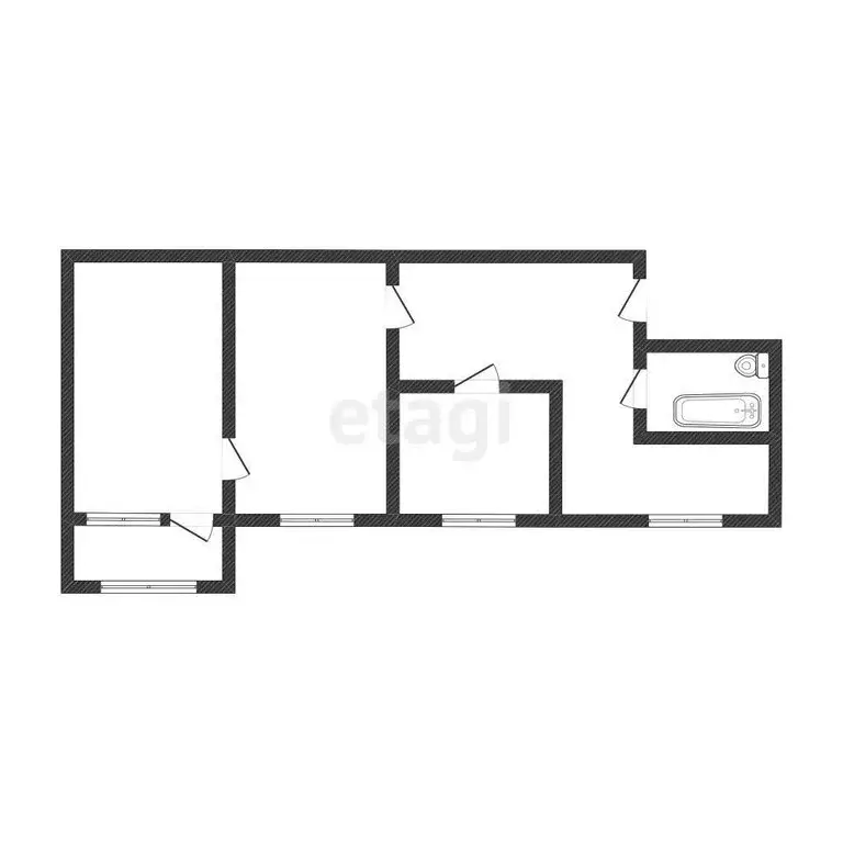 3-комнатная квартира: Иркутск, Байкальская улица, 157 (55.3 м) - Фото 1