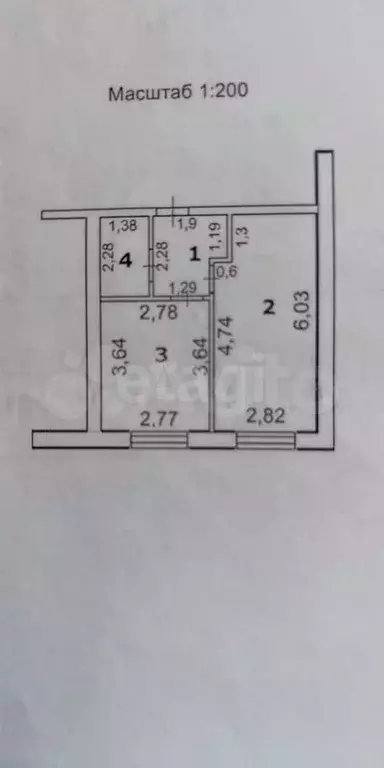 1-к. квартира, 33 м, 2/3 эт. - Фото 0