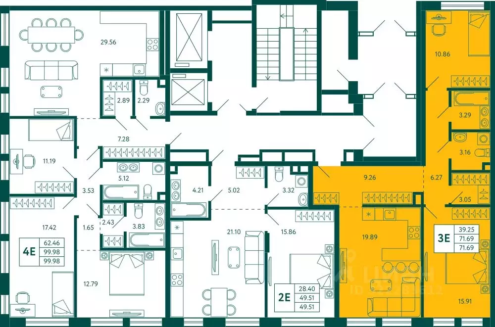2-к кв. Башкортостан, Уфа Зеленая Роща жилрайон, Терле Парк жилой ... - Фото 2