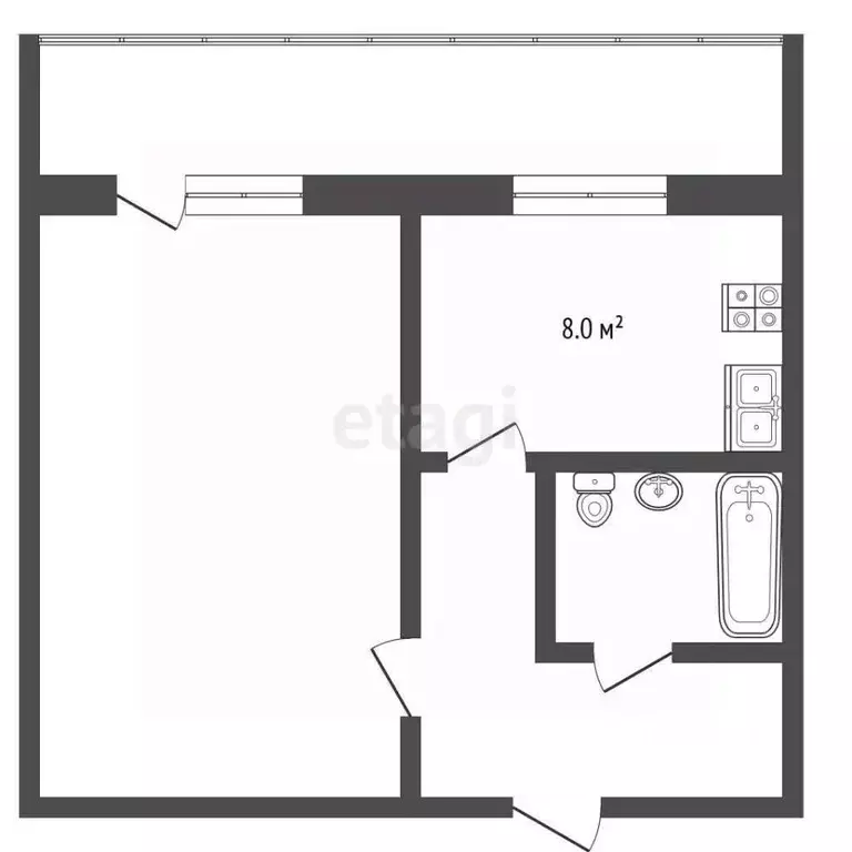 1-к кв. Ставропольский край, Пятигорск ул. Первая Бульварная (37.7 м) - Фото 1