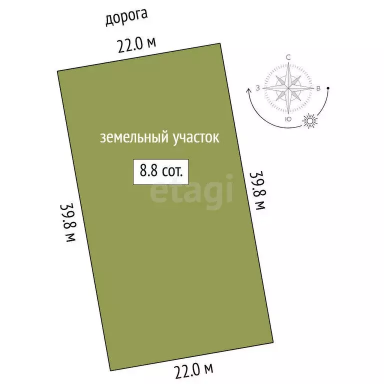 Участок в Тюменский район, деревня Якуши, улица Ахмерова (8.8 м) - Фото 0