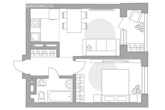 2-комнатная квартира: Уфа, жилой район Зелёная Роща, жилой комплекс ... - Фото 1