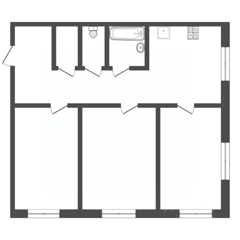 3-к кв. Тульская область, Советск Щекинский район, ул. Энергетиков, 72 ... - Фото 2