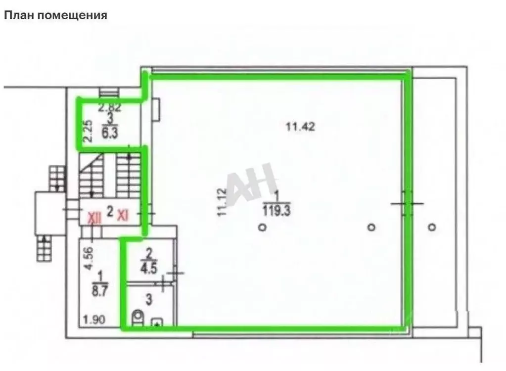 Помещение свободного назначения в Москва Малый Ивановский пер., 7-9С1 ... - Фото 2