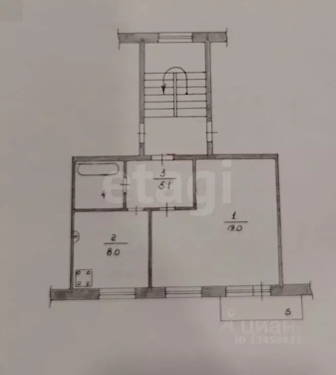 1-к кв. Марий Эл, Медведево городское поселение, Медведево пгт ул. ... - Фото 2