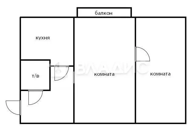 2-к кв. Приморский край, Уссурийск Ленинградская ул., 16 (44.0 м) - Фото 0