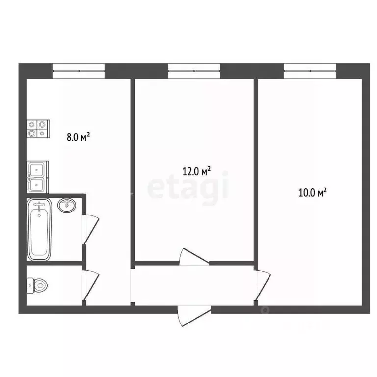 2-к кв. Ярославская область, Рыбинск Волочаевская ул., 38Б (46.8 м) - Фото 2