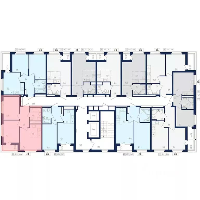 3-к кв. Башкортостан, Уфа Дема жилрайон, Экогород Яркий мкр,  (45.4 м) - Фото 2