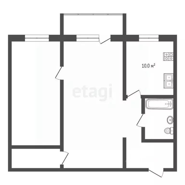 2-к кв. Владимирская область, Селивановский муниципальный округ, пос. ... - Фото 2