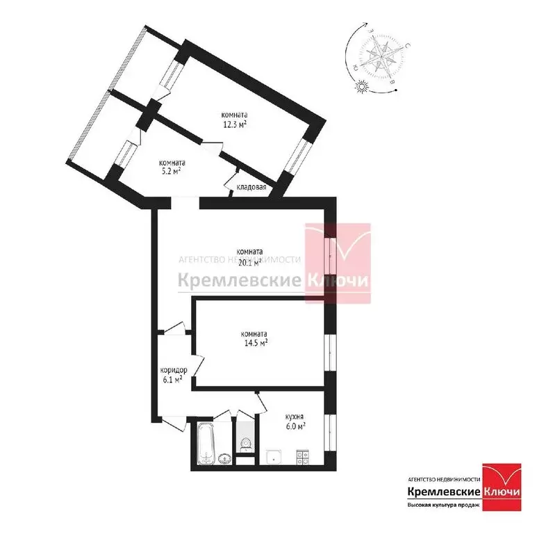 3-комнатная квартира: Москва, Солнцевский проспект, 9к2 (67.7 м) - Фото 2